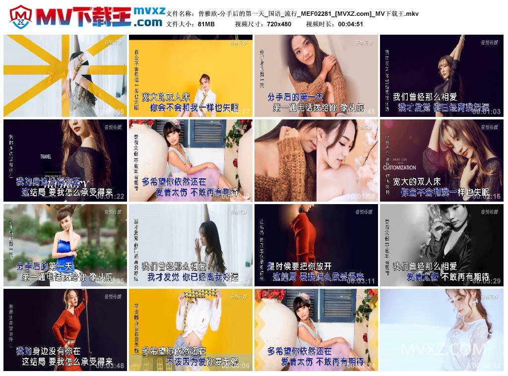 曾雅欣-分手后的第一天_国语_流行_MEF02281